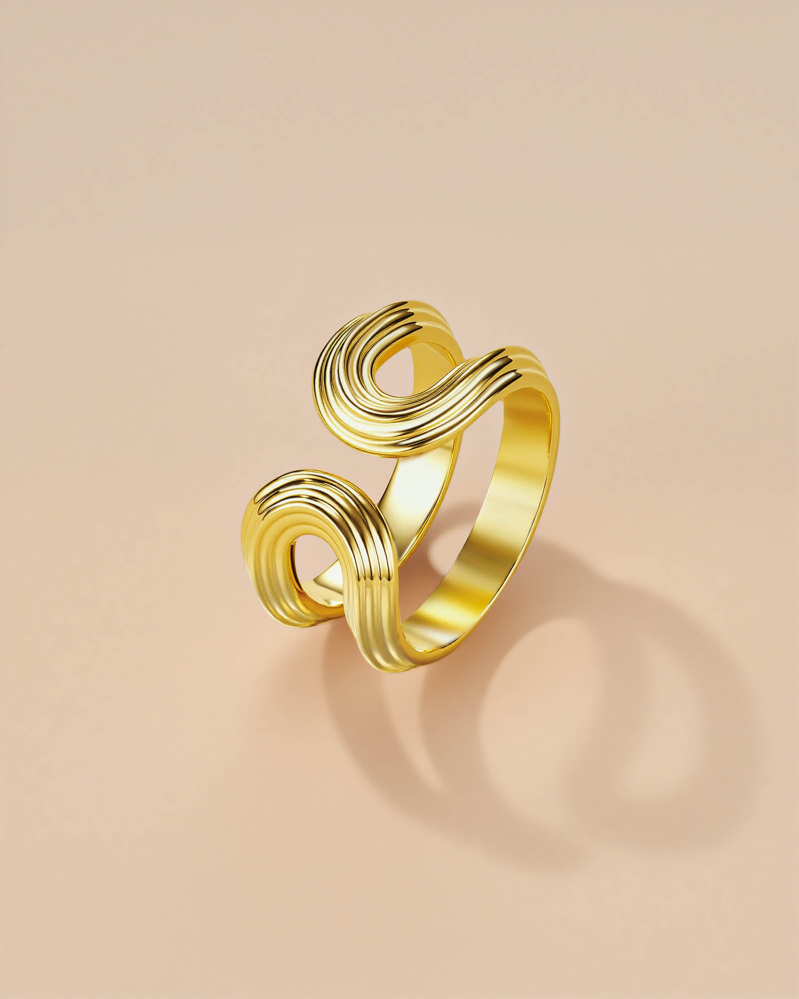 Elegant Gold Adjustable Band Ring