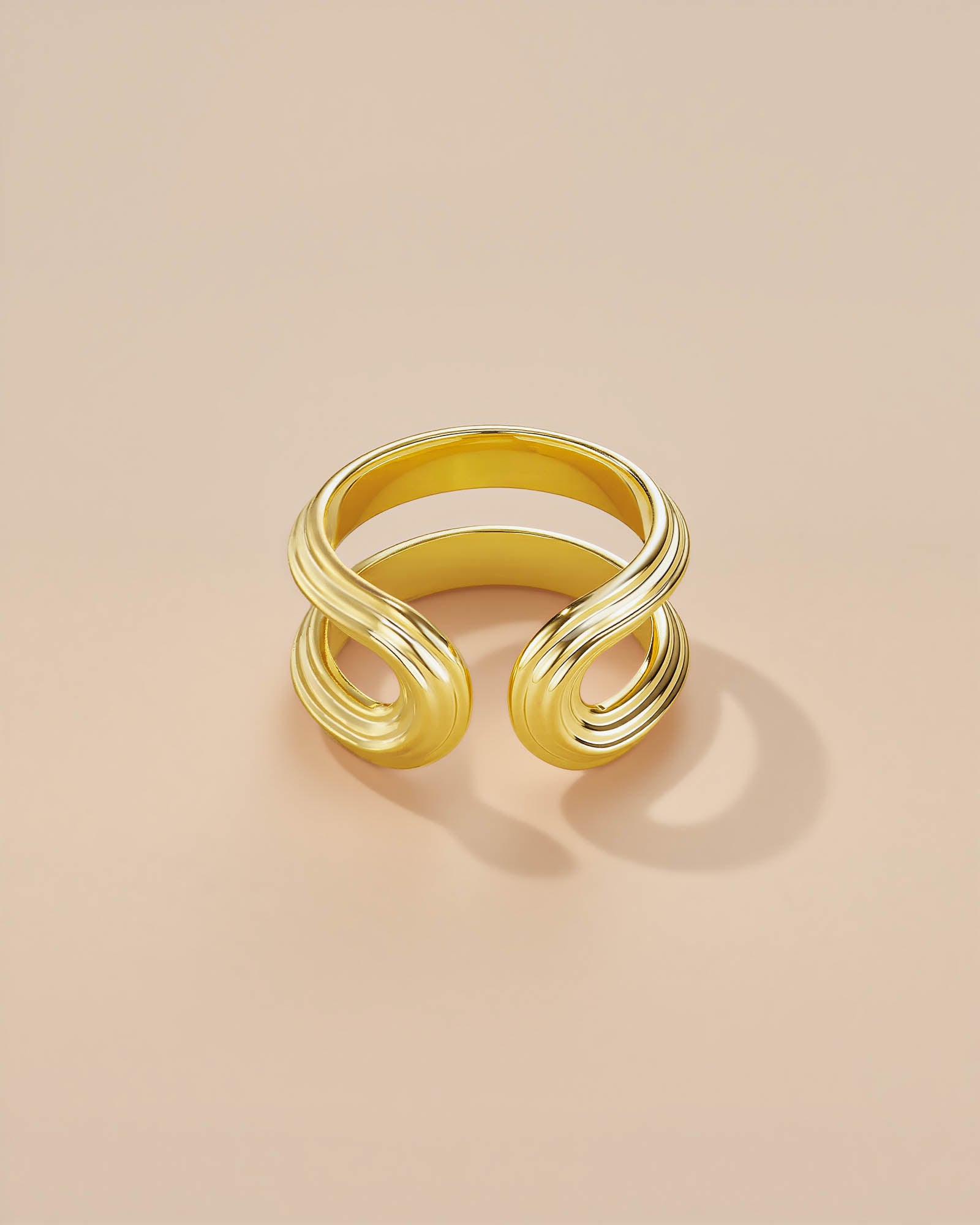 Elegant Gold Adjustable Band Ring