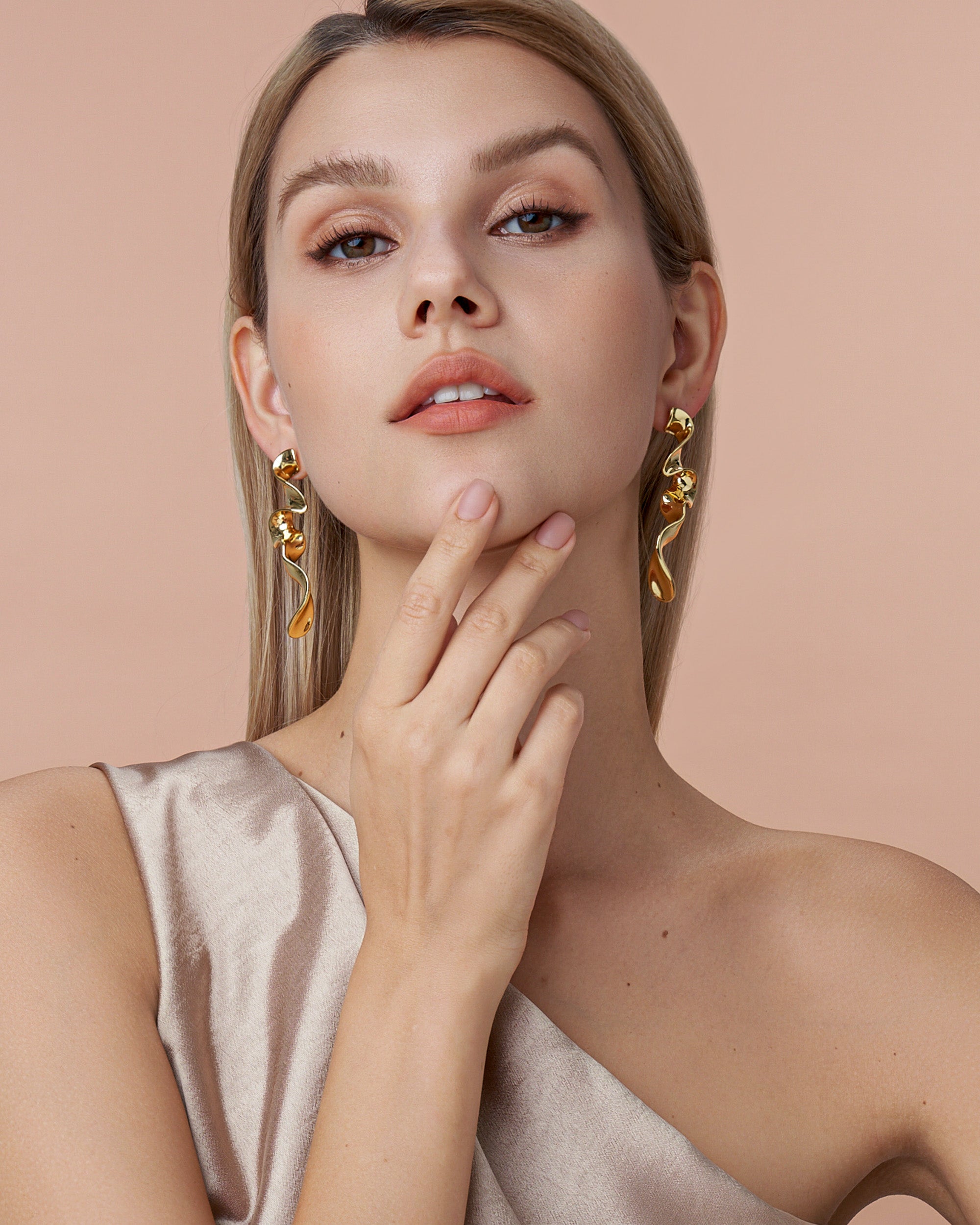 Boho Gold Plated Irregular Geometric Dangle Earrings