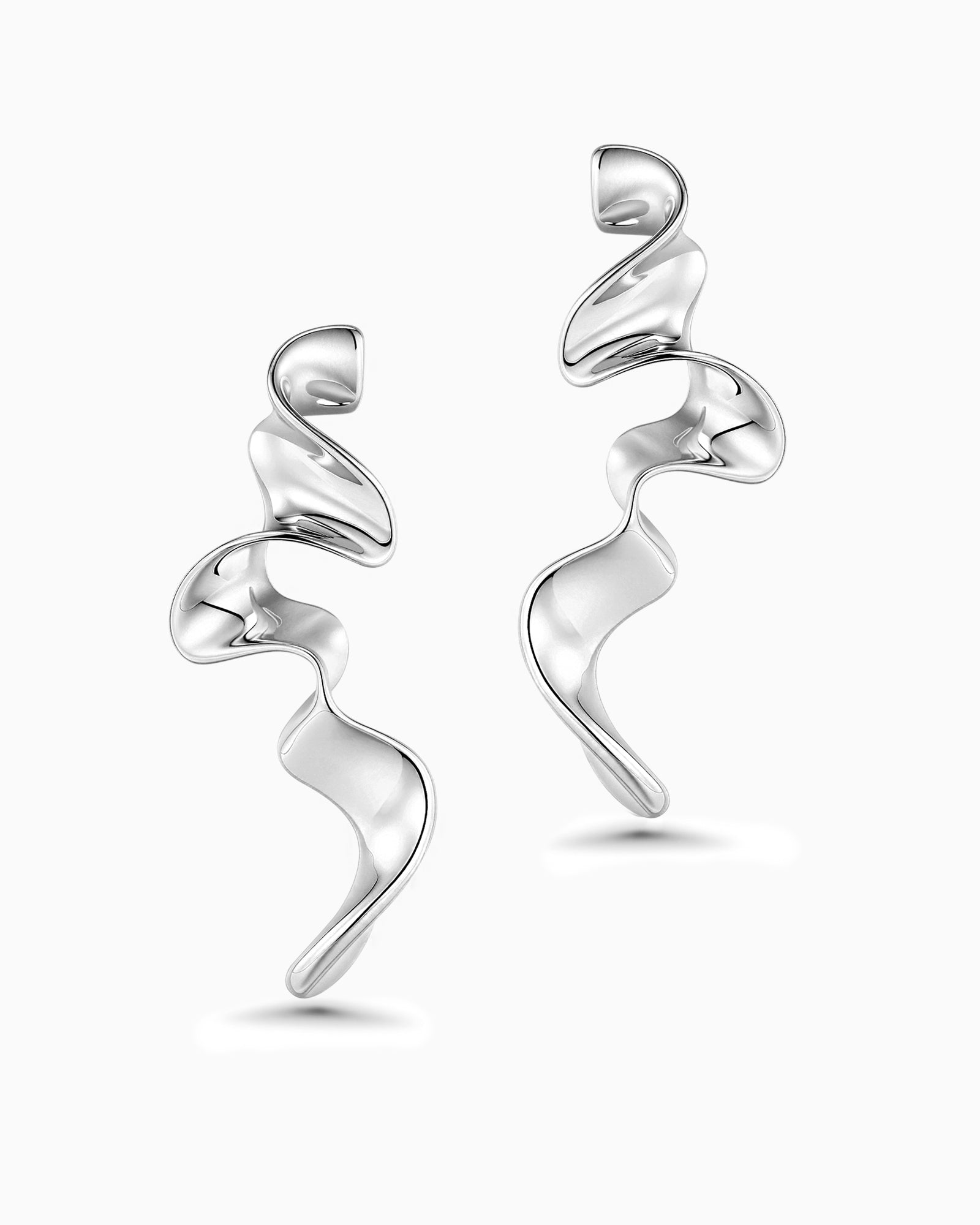 Boho Silver Plated Irregular Geometric Dangle Earrings