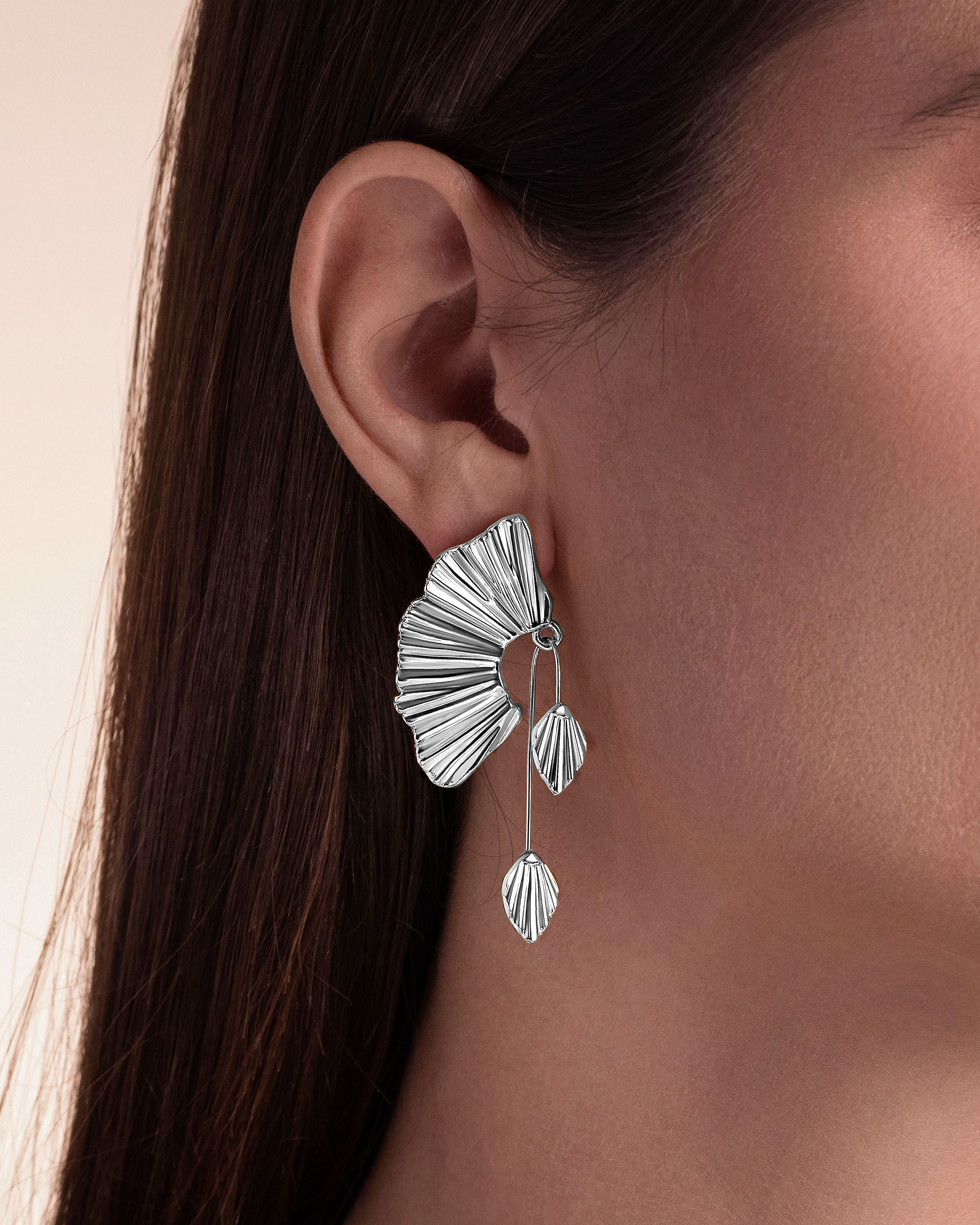 Heartleaf Dangle Earrings - Silver