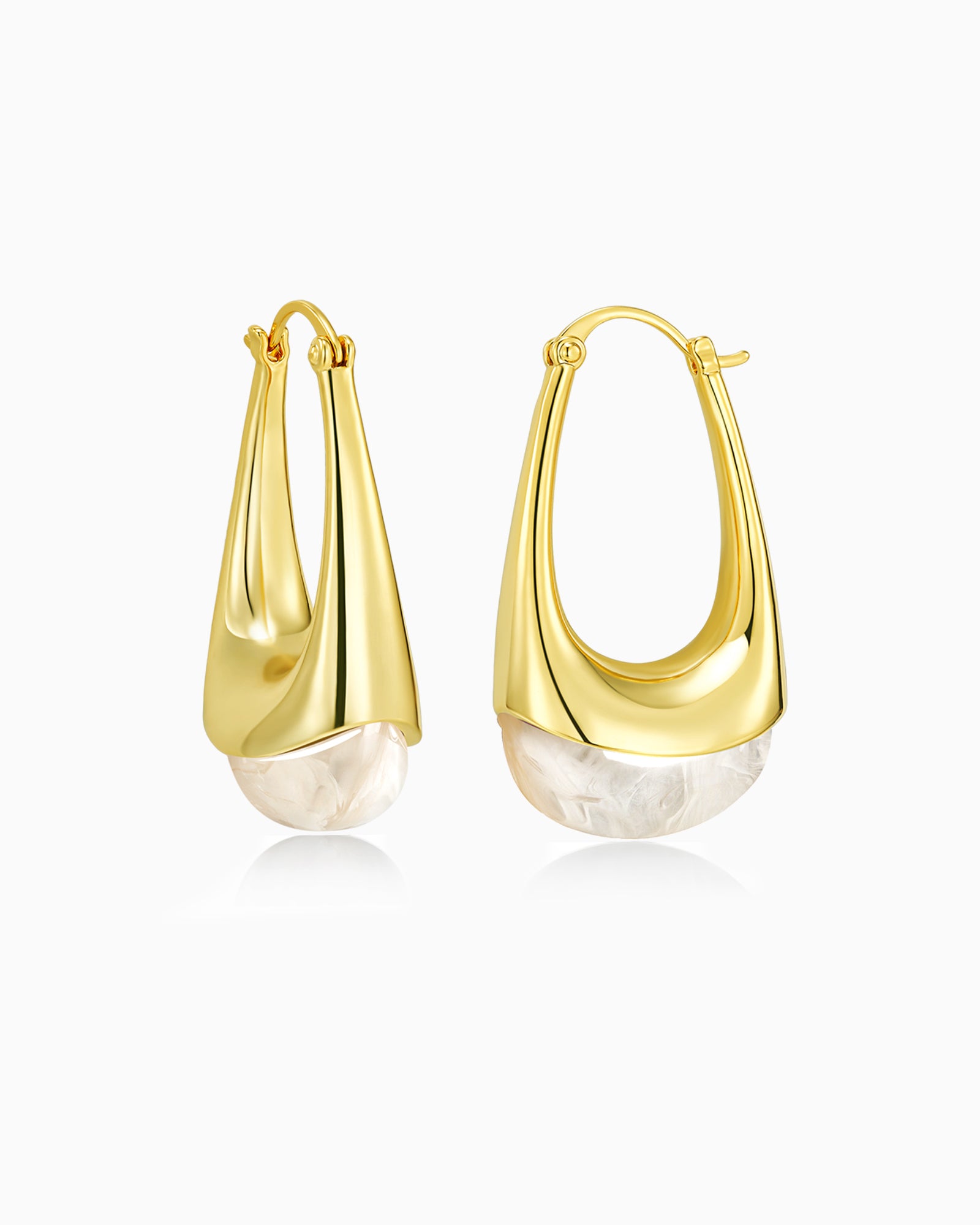 Swirl Dangle Statement Earrings In Cotton Resin Style
