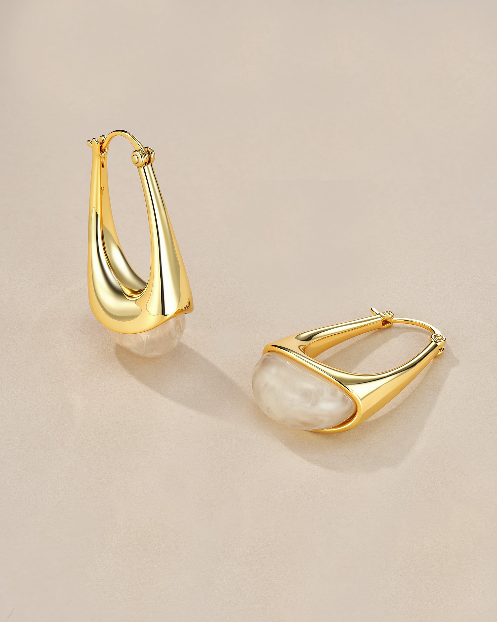 Swirl Dangle Statement Earrings In Cotton Resin Style