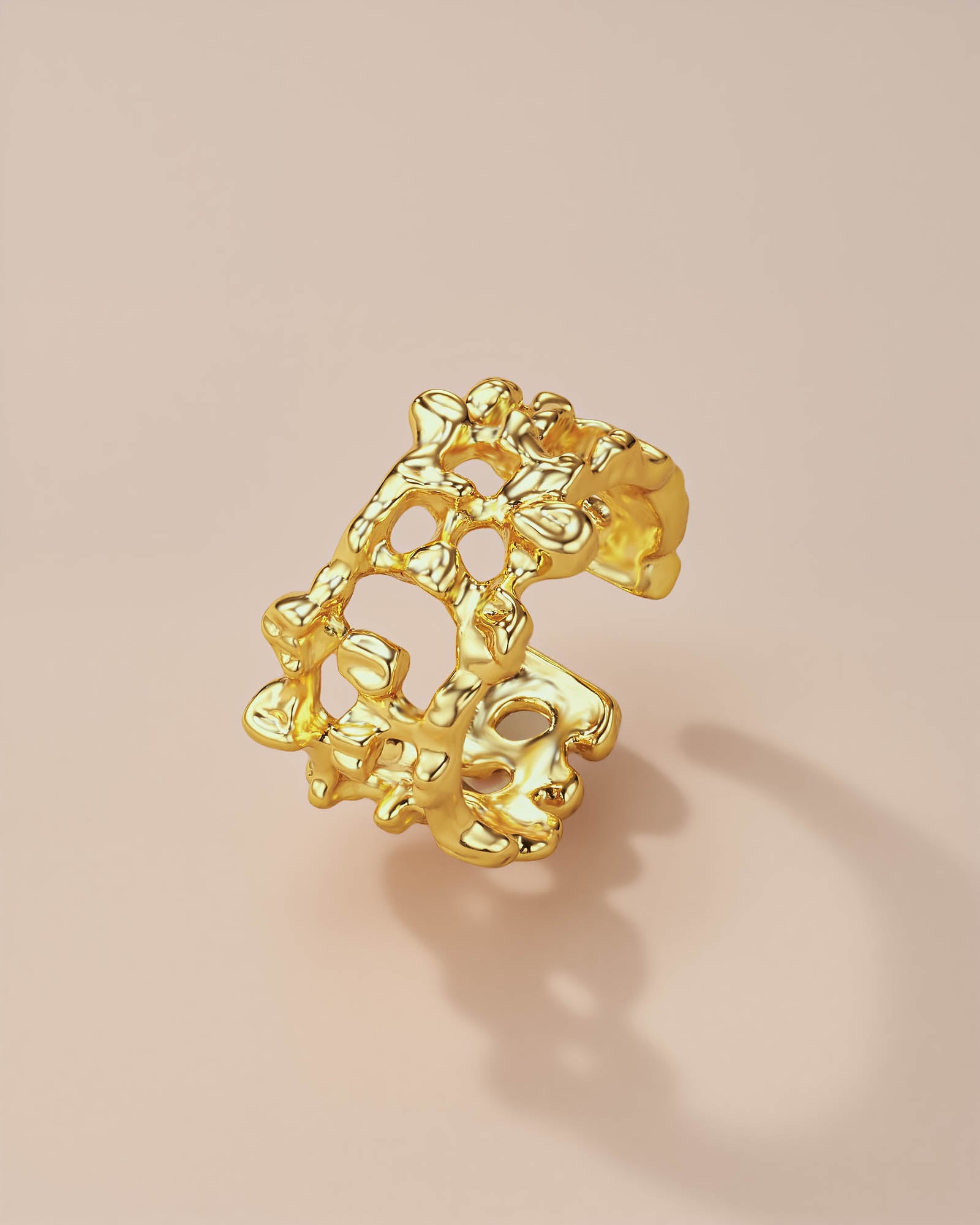 Gold Vintage Irregular Shape Band Ring