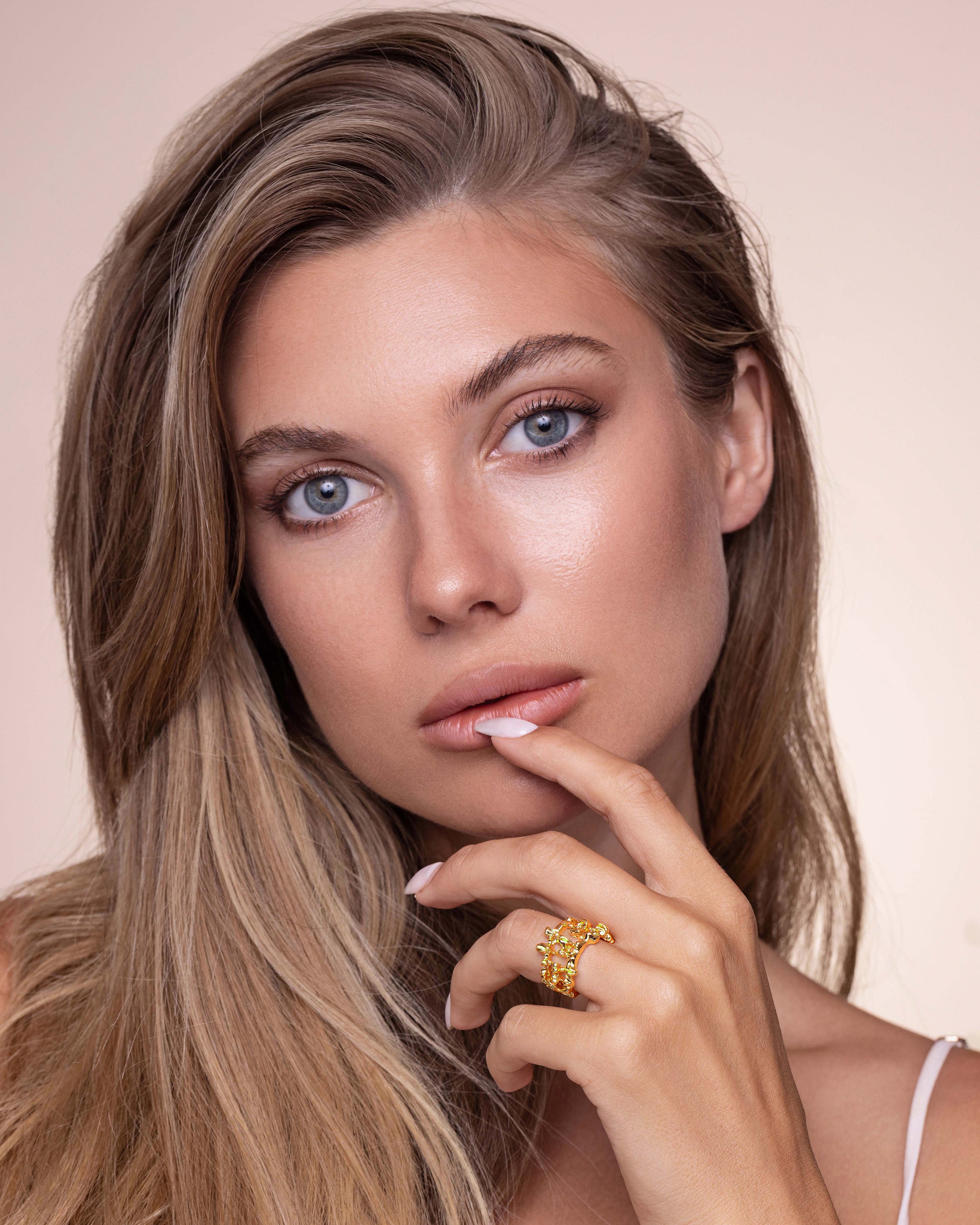 Gold Vintage Irregular Shape Band Ring