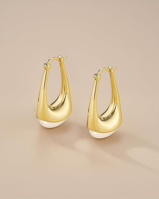 Resin Dangle Statement Earrings - Butter