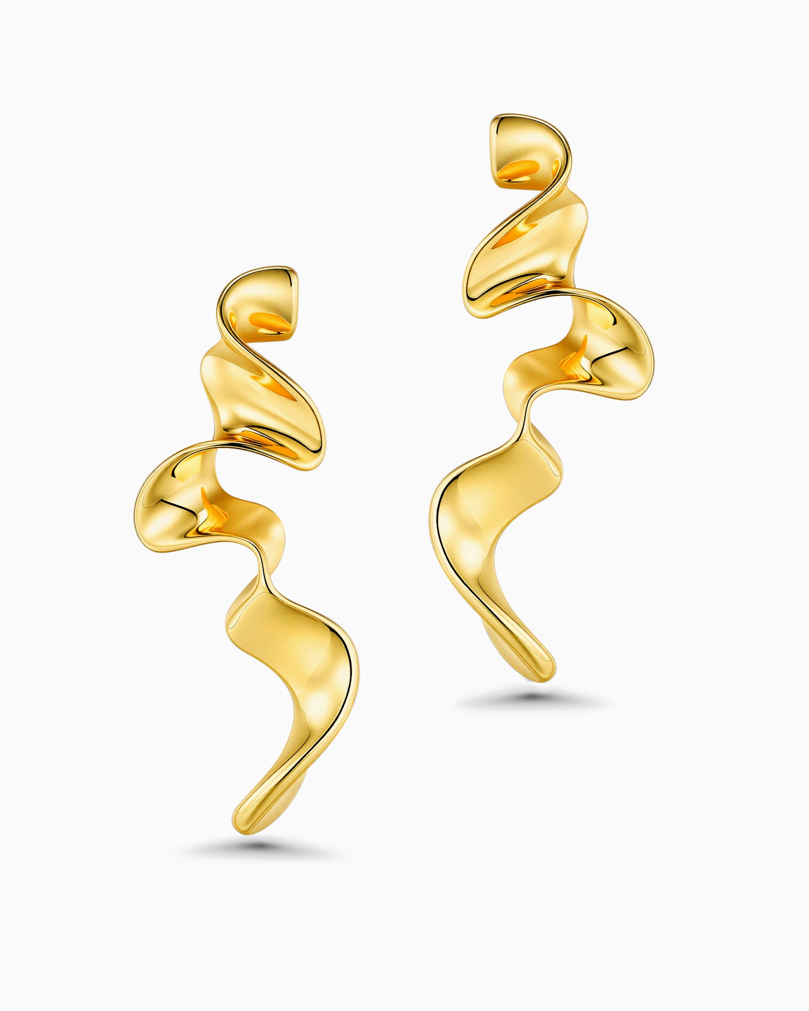 Boho Gold Plated Irregular Geometric Dangle Earrings