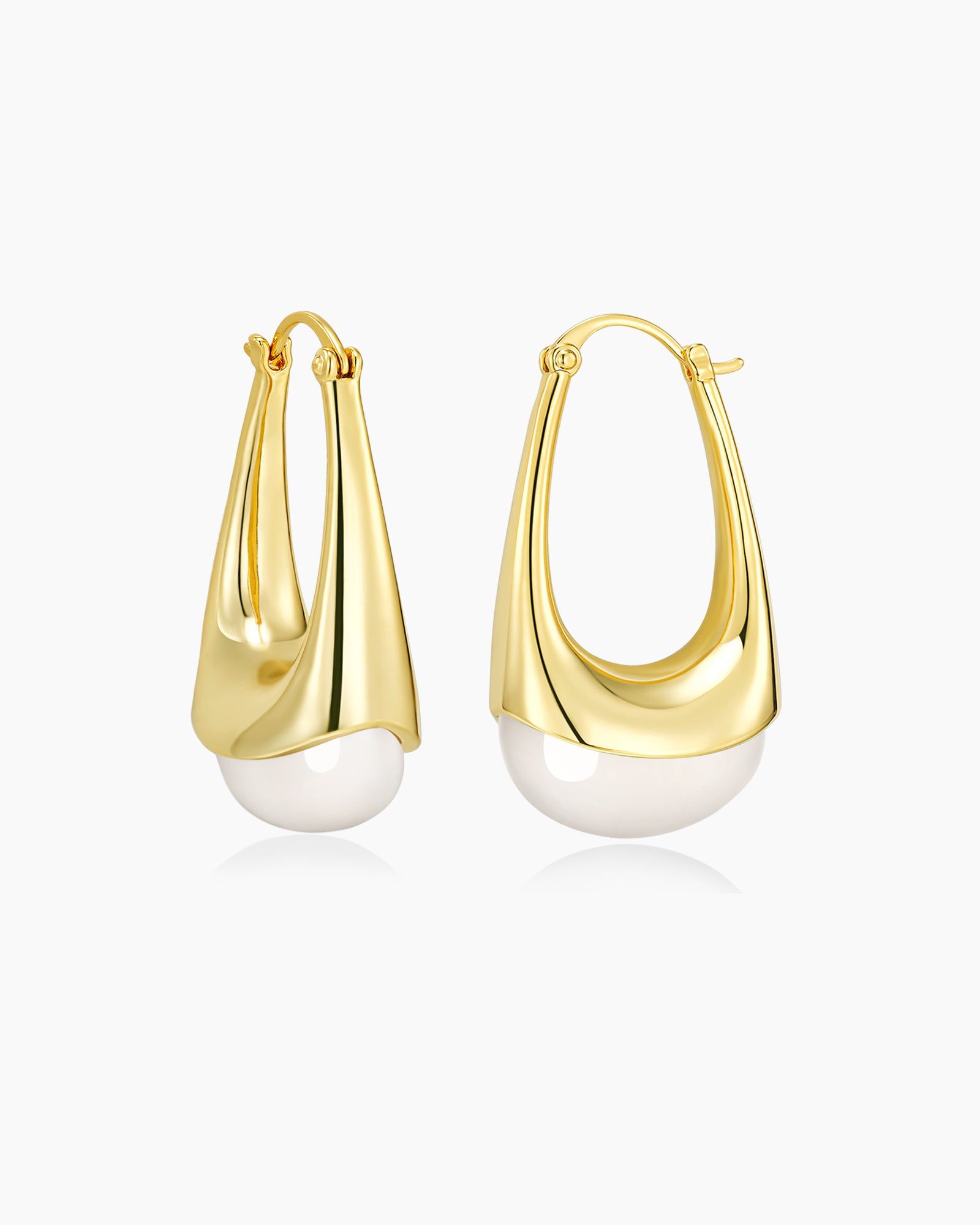 Resin Dangle Statement Earrings - Butter