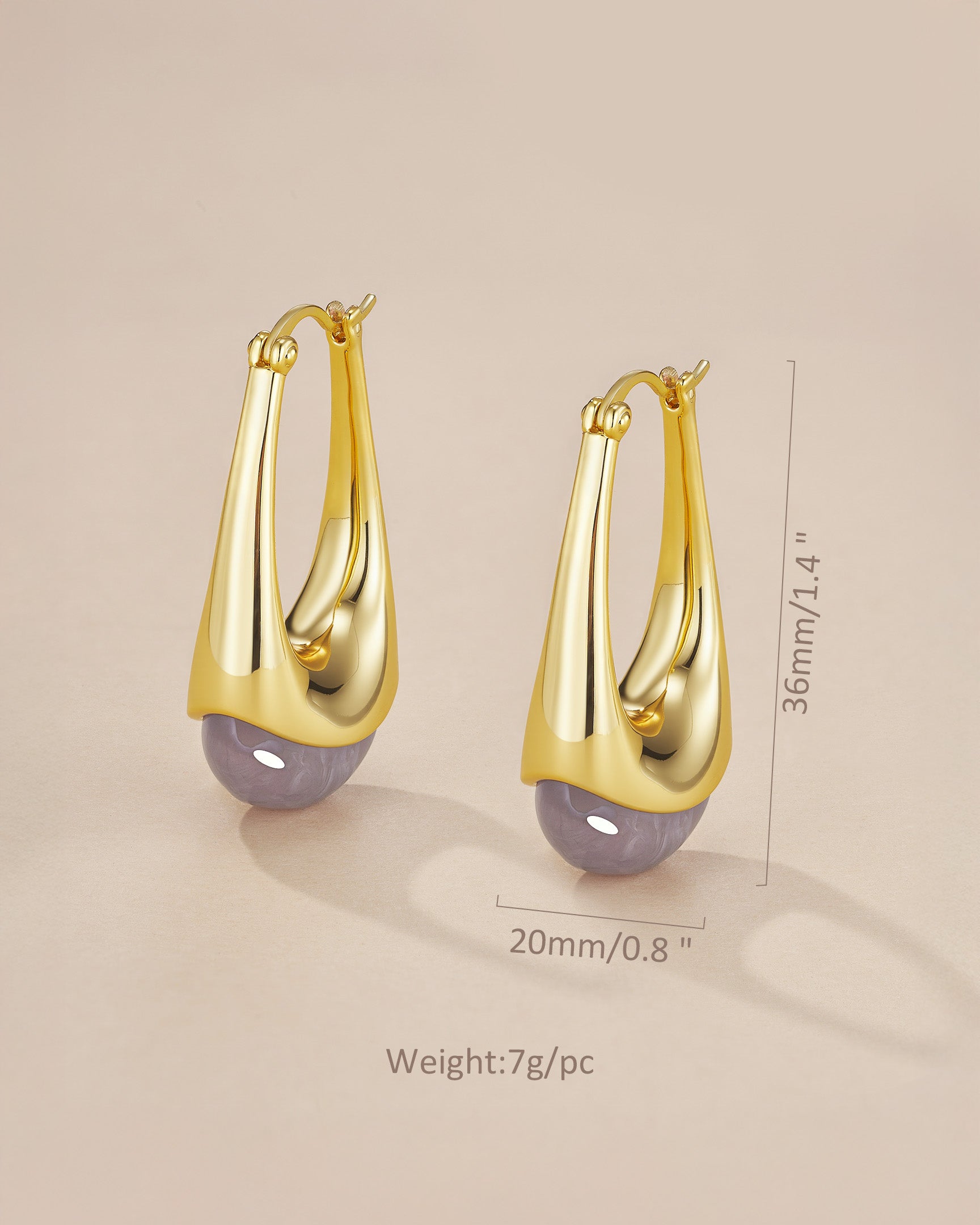 Swirl Dangle Statement Earrings In Haze Resin Style