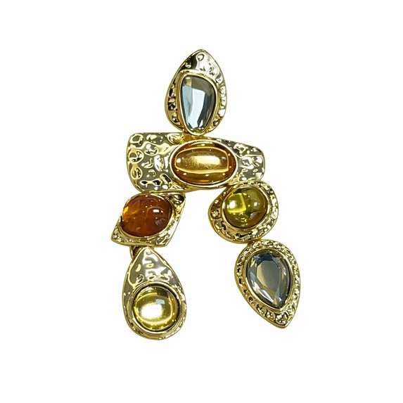 SNGIA 18K Gold Plated Dangle Earrings for Women, Multicolor Boho Statement Drop Earrings
