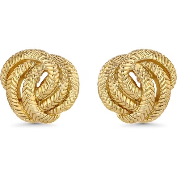 SNGIA 18K Gold Plated Spiral Leaf Dangle Earrings for Women, Textured Statement Drop Style
