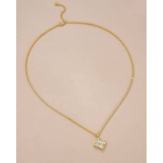 SNGIA 18K Gold Plated Clover Pendant Necklace for Women, Adjustable Chain, Women, Adjustable Chain, Mother of Pearl
